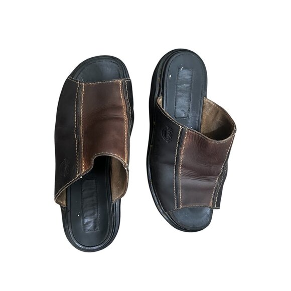 Vintage Dr Martens England Platform Chunky Leather Sandals Mens 9 Heavy Slip On main image 9